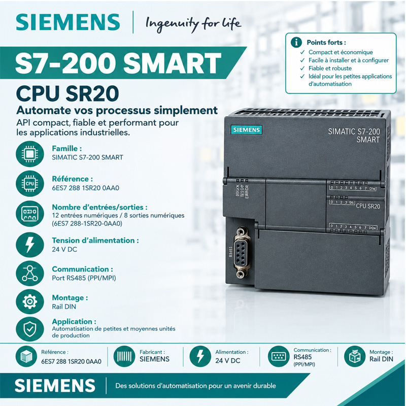 Relais Siemens SIMATIC S7-200 SMART CPU SR20