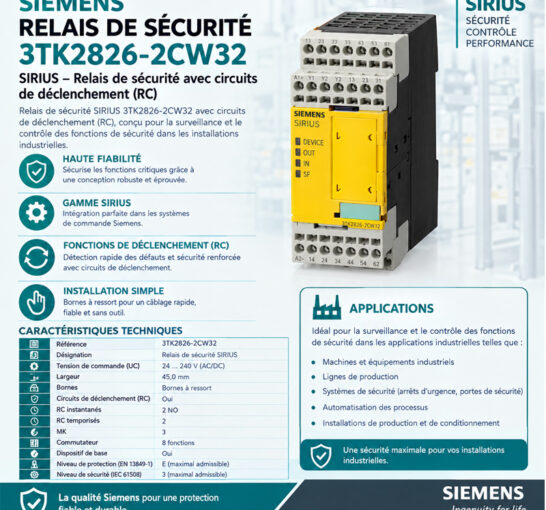 Relais de sécurité Sirius 3TK2826-2CW32 Siemens
