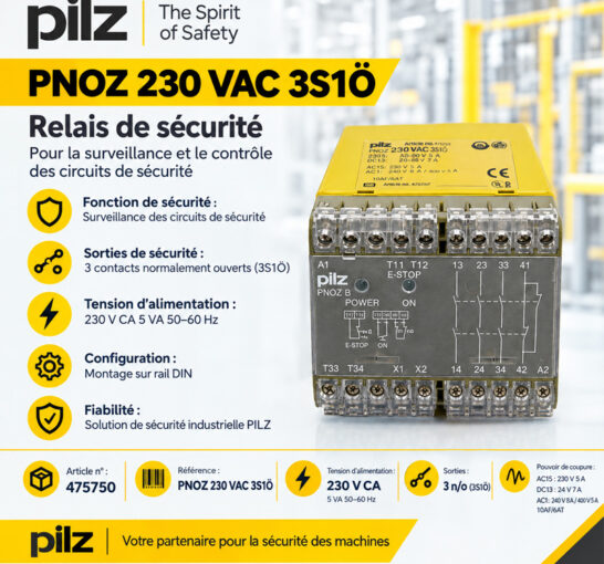 Relais de sécurité Pilz PNOZ 2 230 VAC 3S1Ö