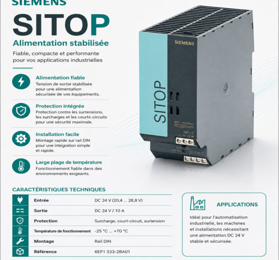 Alimentation 6EP1333-2BA01 SITOP SMART/1AC/24VDC/5A/PFC