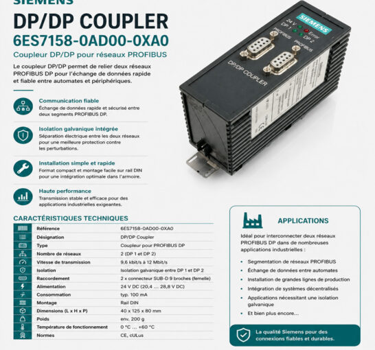 Coupleur Siemens Profibus DP/DP 6ES7 158-0AD00-0XA0 | E:B/4 | 6ES7158-0AD00-0XA0 –