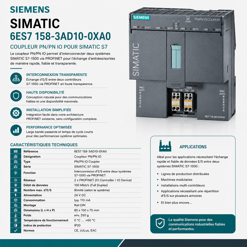 Coupleur profinet 6ES7158-3AD01-0XA0 SIEMENS