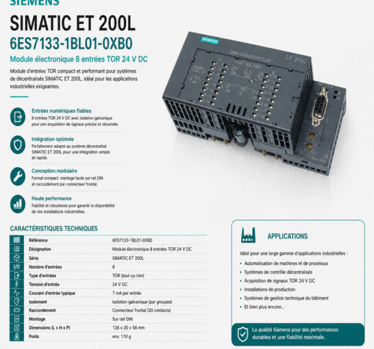 Module électronique SIEMENS 6ES7 133-1BL01-0XB0 ET 200L SC