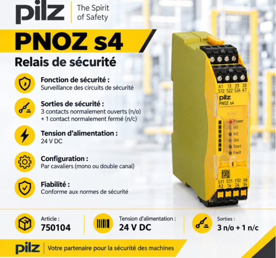 Pilz PNOZ 750104 – s4 24VDC 3 n/o 1 n/c