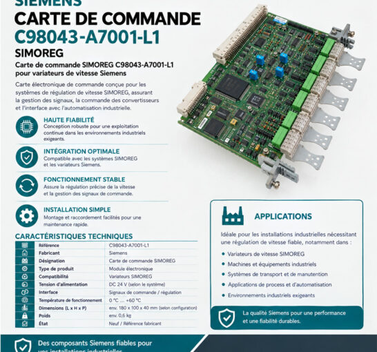 Carte de commande SIMOREG C98043-A7001-L1