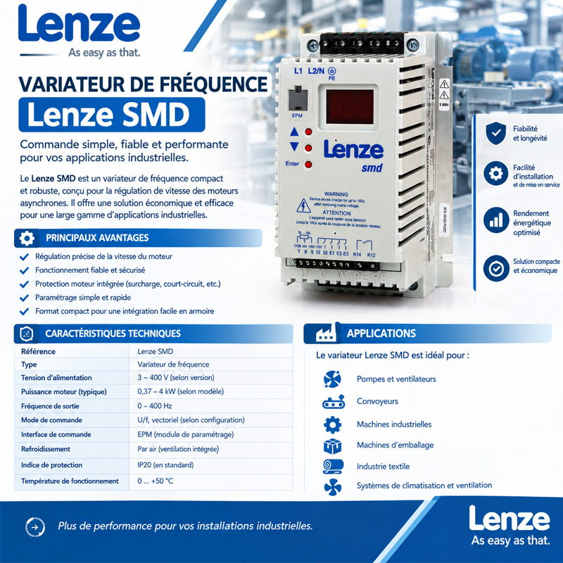 Variateur de fréquence Lenze SMD