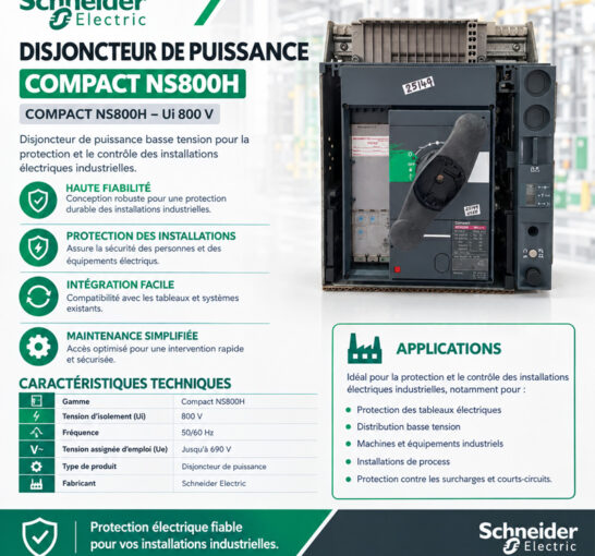 Disjoncteur Schneider Compact NS800 H Micrologic 2.0 50/60 Hz